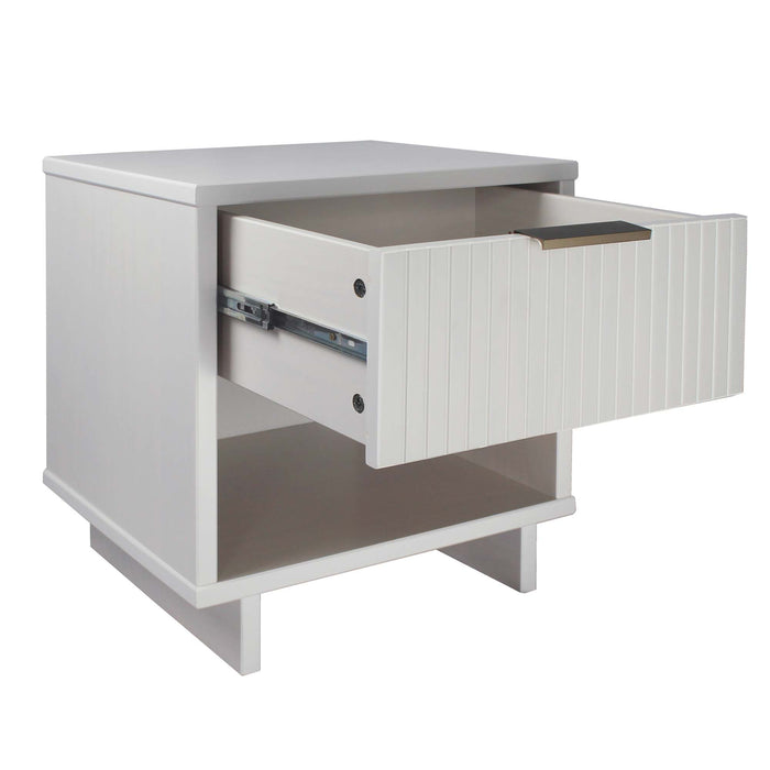 Manhattan Comfort Granville Modern Nightstand with 2 Full Extension Drawers - Sage Green