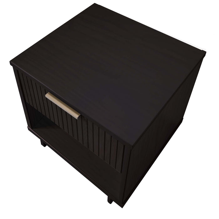 Manhattan Comfort Granville Modern Nightstand with 1 Full Extension Drawers - Sage Green