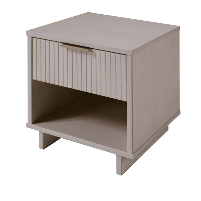 Manhattan Comfort Granville Modern Nightstand with 2 Full Extension Drawers - Dark Grey