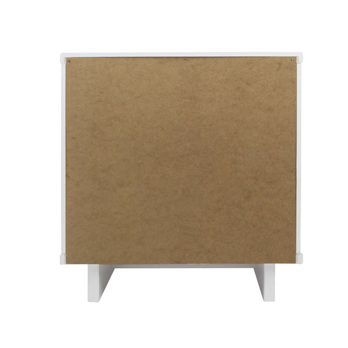 Manhattan Comfort Granville Modern Nightstand with Full Extension Drawer - White