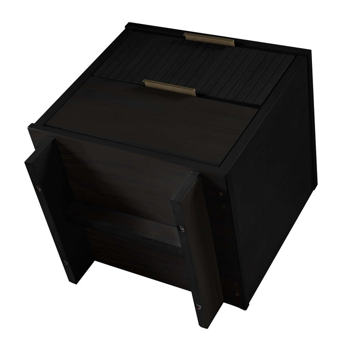 Manhattan Comfort Granville Modern Nightstand with 2 Full Extension Drawers - White