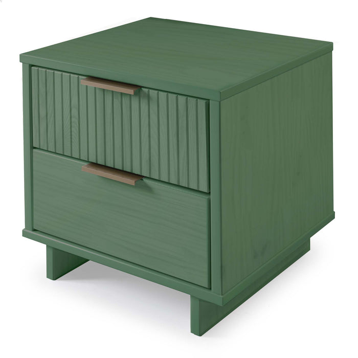 Manhattan Comfort Granville Modern Nightstand with Full Extension Drawer - Midnight Blue