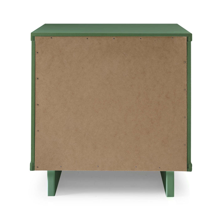 Manhattan Comfort Granville Modern Nightstand with Full Extension Drawer - Midnight Blue