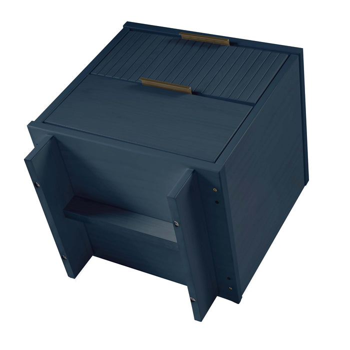 Manhattan Comfort Granville Modern Nightstand with Full Extension Drawer - Light Grey