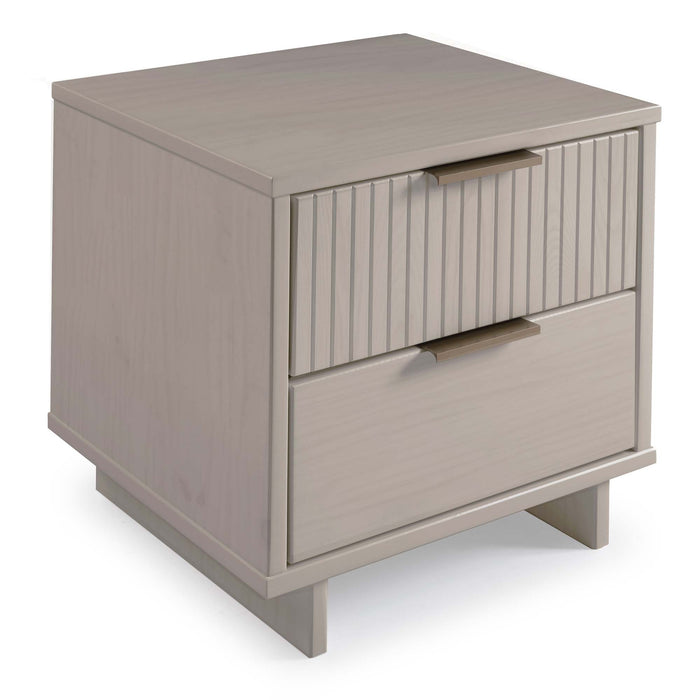 Manhattan Comfort Granville Modern Nightstand with Full Extension Drawer - Dark Grey