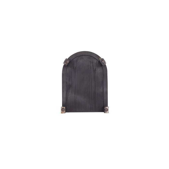 Manhattan Comfort Versailles End Table - Black & Natural Cane