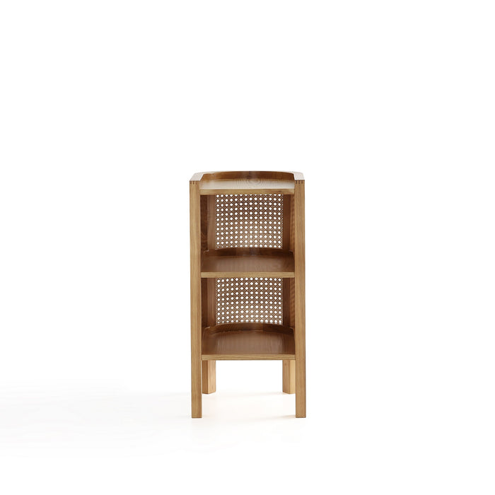 Manhattan Comfort Versailles End Table - Natural Cane