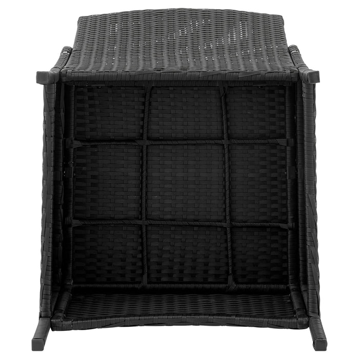 Manhattan Comfort Imperia Steel Rattan 4-Piece Patio Conversation Set - Cream