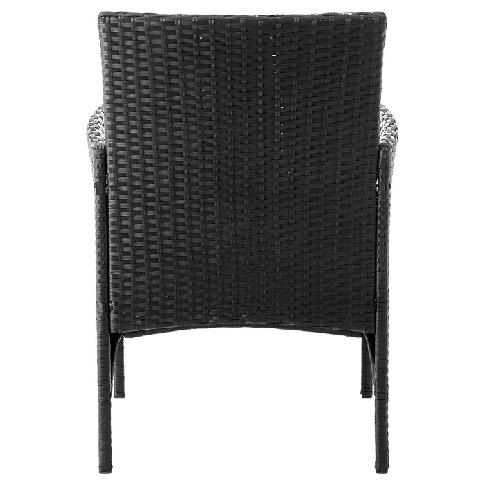 Manhattan Comfort Imperia Steel Rattan 4-Piece Patio Conversation Set with Cushions - Grey