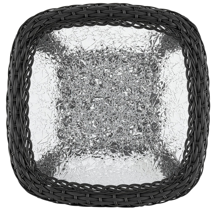 Manhattan Comfort Fruttuo Swivel Steel Rattan 3-Piece Patio Conversation Set - Grey