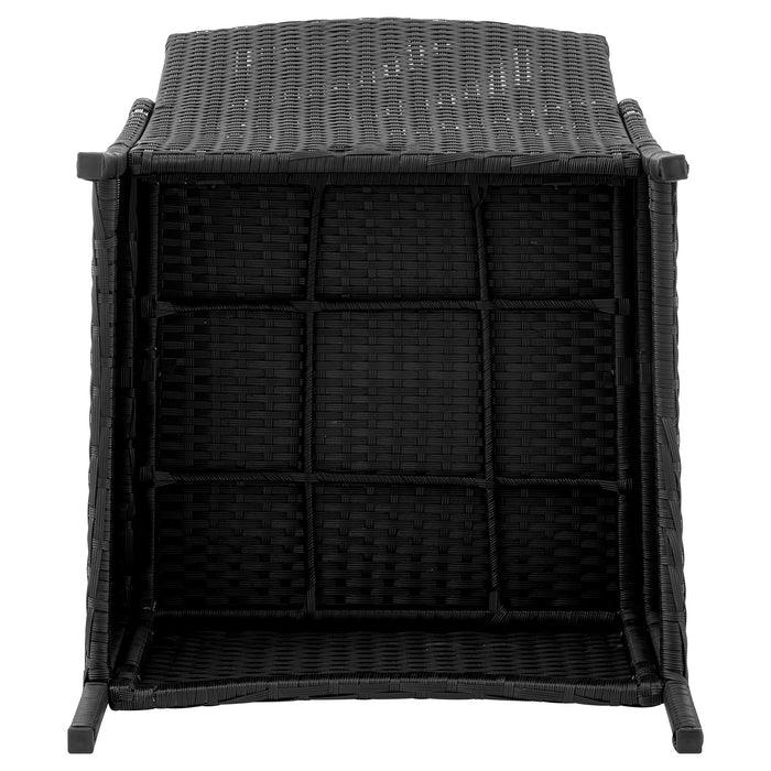 Manhattan Comfort Imperia Steel Rattan 3-Piece Patio Conversation Set - Grey