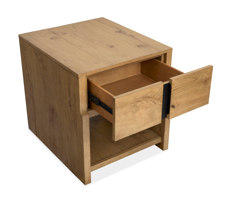 Orsman 22\" End Table with Storage - Rustic Caramel