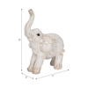 8” Contemporary Elephant Figurine – White | Figurine d’éléphant contemporaine de 8 po - blanche