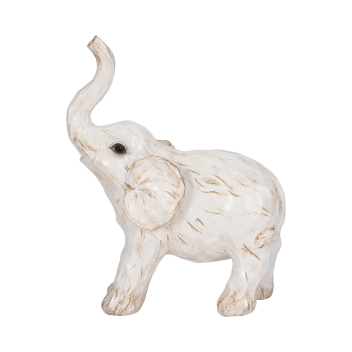 8” Contemporary Elephant Figurine – White