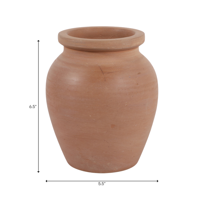6” Terracotta Bud Vase – Earth Brown 