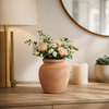 6” Terracotta Bud Vase – Earth Brown  | Vase à fleurs de 6 po en terre cuite - brun terreux