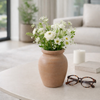 6” Terracotta Bud Vase – Earth Brown  | Vase à fleurs de 6 po en terre cuite - brun terreux
