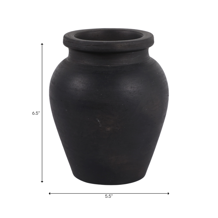 6.25” Terracotta Bud Vase – Black 