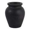 6.25” Terracotta Bud Vase – Black  | Vase à fleurs de 6,25 po en terre cuite - noir