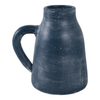 8.75” Terracotta Vase with Handle – Blue  | Vase de 8,75 po en terre cuite avec poignée - bleu