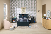 Quinn Platform Bed with Bookcase Headboard, Built-in Desk & Stool, Blue - Twin Size | Lit plateforme Quinn avec tête de lit bibliothèque, bureau intégré et tabouret, bleu - format lit simple