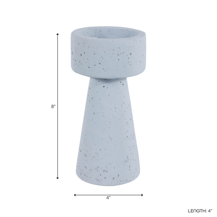 8” Taper and Pillar Candle Holder – Blue 