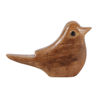 Contemporary Wood Bird Decoration – Natural 