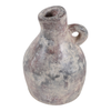 8.25” Terracotta Curvy Bud Vase with Handle – Weathered  | Vase à fleurs courbé de 8,25 po en terre cuite avec poignée - vieilli