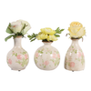 6” Set of 3 Ceramic Floral Cottage Bud Vase – Multi-Colour  | Ensemble de 3 vases à fleurs Cottage de 6 po en céramique à motif floral - multicolore