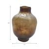 10.5” Modern Glass Vase – Smoke Brown | Vase moderne de 10,5 po en verre - brun fumée