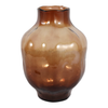 10.5” Modern Glass Vase – Smoke Brown | Vase moderne de 10,5 po en verre - brun fumée