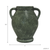 10.25” Terracotta Vase with Handle – Green  | Vase de 10,25 po en terre cuite avec poignée - vert