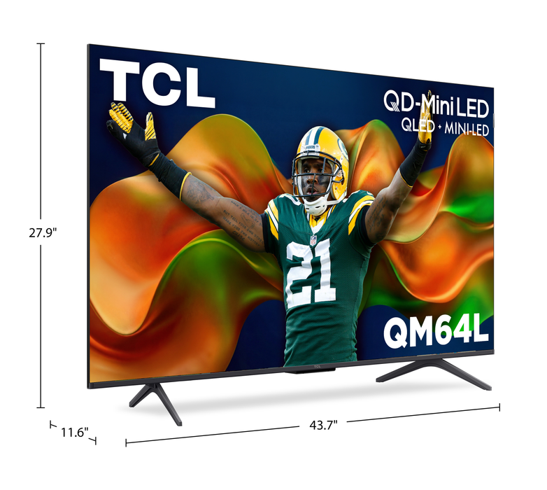 TCL 50\" QM64L QD Mini-LED 4K Smart Fire TV (50QM64L) - 2026 Model