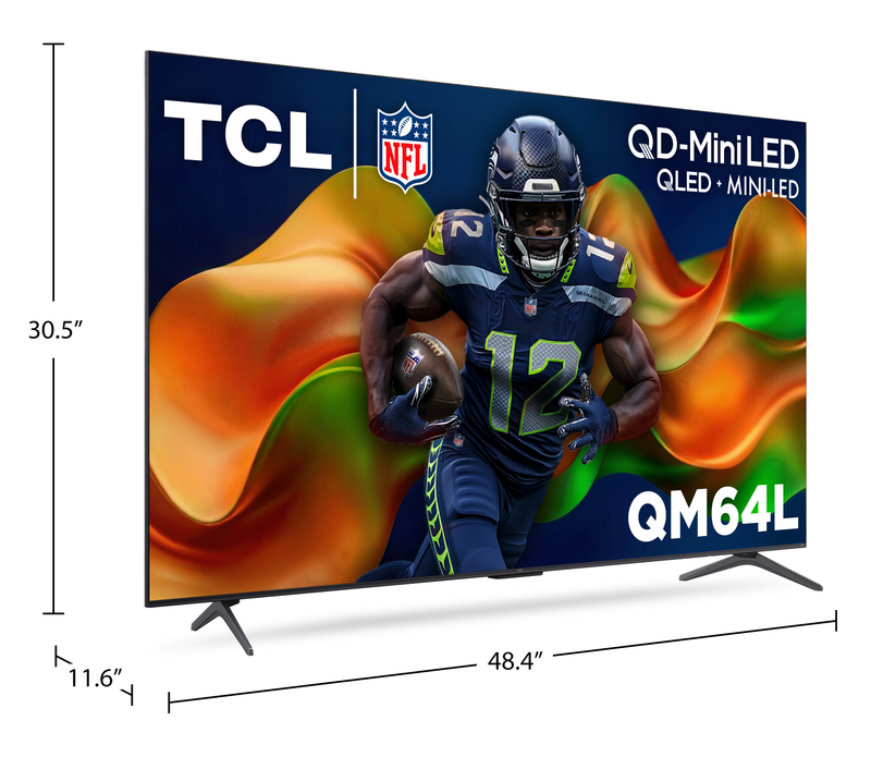 TCL 55\" QM64L QD Mini-LED 4K Smart Fire TV (55QM64L) - 2026 Model