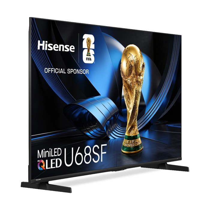 Hisense 55\" U68SF Mini-LED QLED 4K UHD AI TV (55U68SF) - 2026 Model