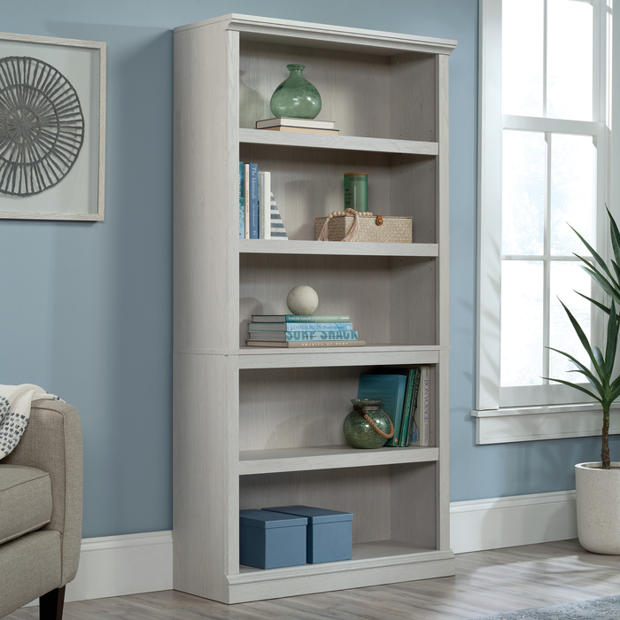 Alcott 35.28” 5-Shelf Bookcase with 3 Adjustable Shelves - Glacier Oak