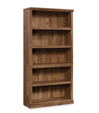 Alcott 35.28” 5-Shelf Bookcase with 3 Adjustable Shelves -Vintage Oak
