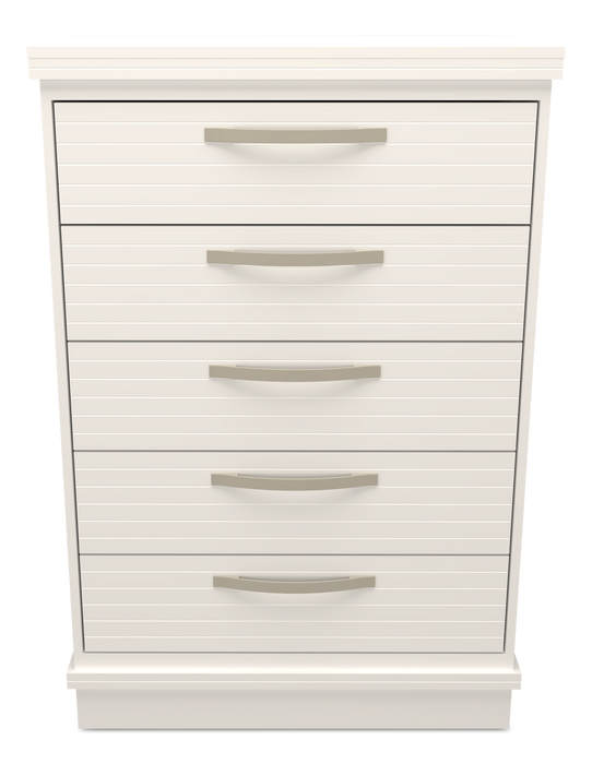 Alpine Bedroom Chest of Drawers, 5-Drawer, 32\"W x 47\"H, Made in Canada – White
