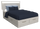 Alpine Platform Storage Bed with Headboard & Frame, LED, Made in Canada, White - Full Size