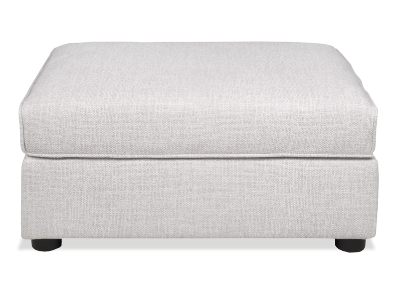 Made in Canada Annex 38” Fabric Ottoman - Grey
