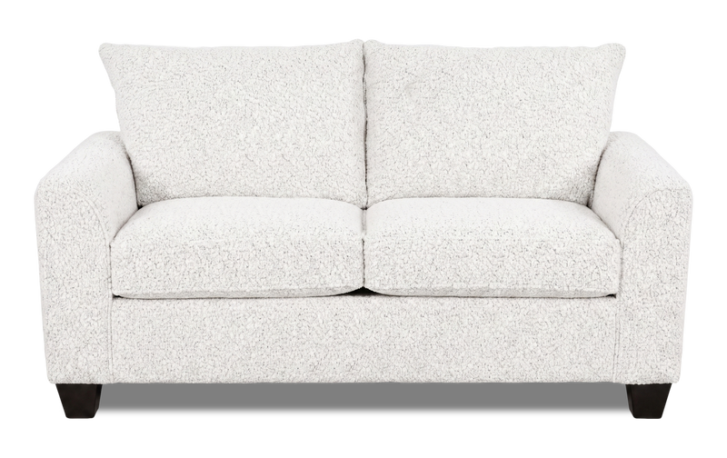 Made in Canada Customizable Sofa Lab Arc 86\" Fabric Condo Sofa  – Teddy Snow