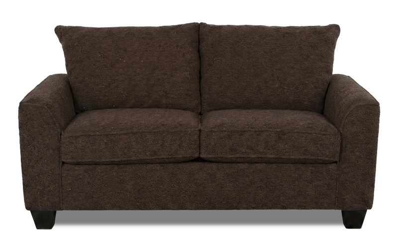 Made in Canada Customizable Sofa Lab Arc 86\" Fabric Condo Sofa  – Teddy Walnut