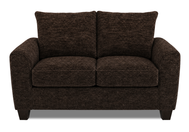 Made in Canada Customizable Sofa Lab Arc  63\" Fabric Loveseat – Plush Chocolate