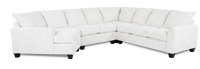 Made in Canada Customizable Sofa Lab Arc 4-Piece Left-Facing Sectional with Cuddler - Teddy Snow 