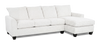 Made in Canada Customizable Sofa Lab Arc Right-Facing Fabric Sofa Chaise  – Teddy Snow