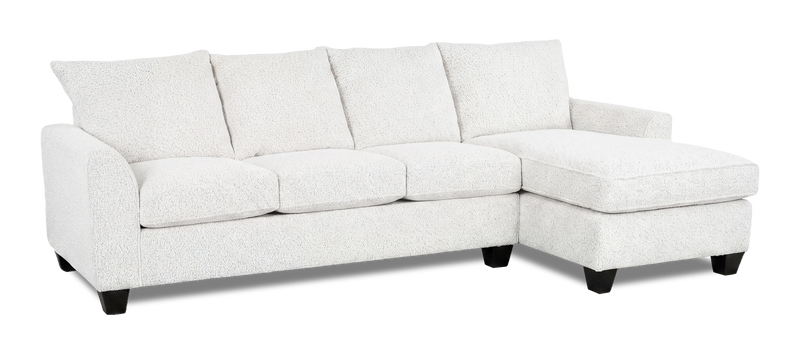 Made in Canada Customizable Sofa Lab Arc Right-Facing Fabric Sofa Chaise  – Teddy Snow