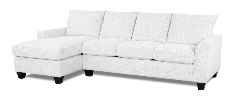 Made in Canada Customizable Sofa Lab Arc Left-Facing Fabric Sofa Chaise - Teddy Snow
