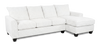 Made in Canada Customizable Sofa Lab Arc Fabric Right-Facing Sofabed Sectional - Teddy Snow