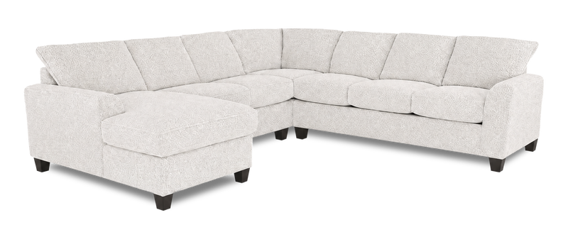 Made in Canada Customizable Sofa Lab Arc 4-Piece Left-Facing Sectional with Chaise - Teddy Riverrock