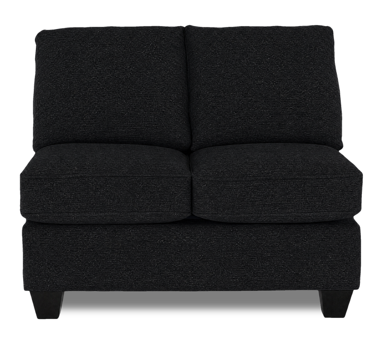 Made in Canada Customizable Sofa Lab Arc 46\" Armless Fabric Loveseat – Teddy Raven